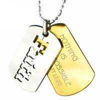 Faith Mustard Seed Stainless Steel Dog Tag