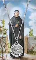 Saint Peregrine Pewter Necklace