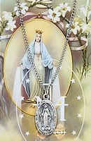 Our Lady fo Maraculous Metal Necklace