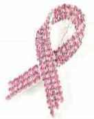 pink cancer ribbon rhinestone