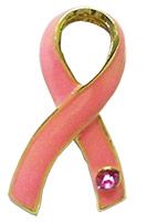 Pink Ribbon With Stone  