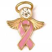breast cancer angel pin