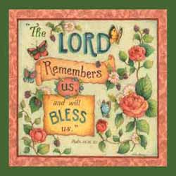 The Lord Remembers Luncheon Napkins - Psalm 115 
