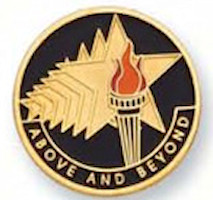 Above and Beyond Gold Award Pin 