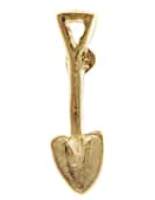 Gold Shovel Lapel Pin