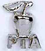 Silver PTA Apple Pin 