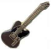 gold guitar pin