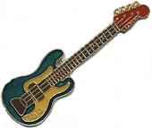 gold guitar pin