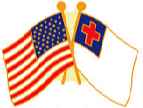 Christian flag with cross pin