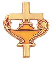 cross and lamp pin