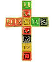 I love Jesus cross pins