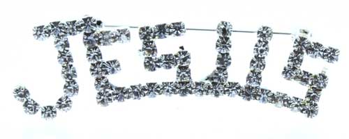 I Love Jesus  rhinestone pin