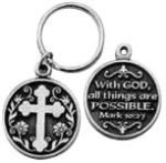 With God All Things are possible key chain
