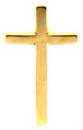 Gold Christian Cross Lapel Pin