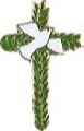 Dove Cross lapel pins