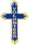 volenteer cross gold pin