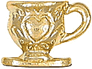 Gold Tea Cup Party Pin