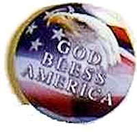 God Bless America Badge Pin