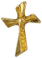 twisted  cross lapel pin