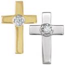 14 Karat Gold Cross with Diamond