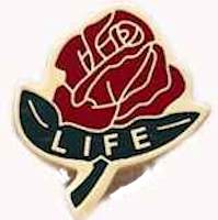 rose life pin
