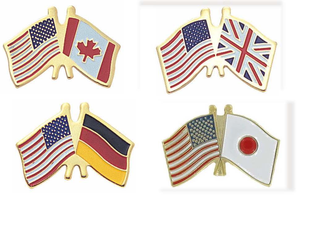 Country Flags Dual Pins
