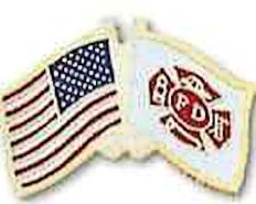 Fireman and american flag