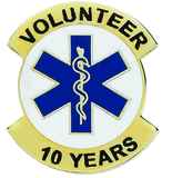 Gold Emergency Volunteer Medical Pins 
