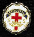 Episcopal Cross and Crown Pin