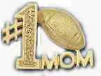 1 Mom Football Pins