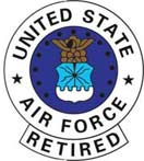 US Air Force Retired Lapel Pins  