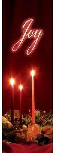 Joy Cloth Advent Candles Banner 