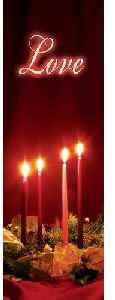Love Cloth Advent Candles Banner