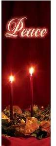 Peace Cloth Church Advent Candles Banner 