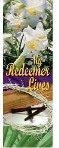 My Redeemer Lives Cloth Easter Banner