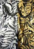 Zebra Print Chiffon/Satin Scarf