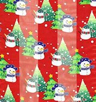 Snowman & Christmas Tree Scarf