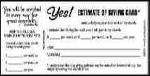 Kes01 Estimate of Giving Card