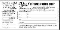 Church Dual Budget Card- Pkg of 50