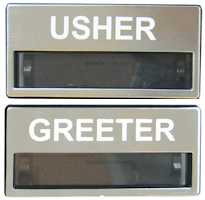 personilized usher badge