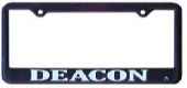 deacon black auto plate frame