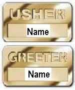 usher pin gold
