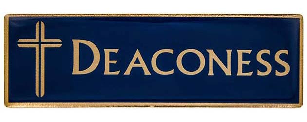 Deacon Deaconess Magnetic Pin Gold Blue