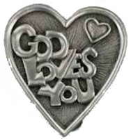 God Loves You Visor Clip Religious