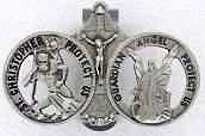 St. christopher guardian angel visor clip