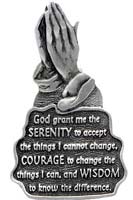 praying hands visor_clips Christian pewter