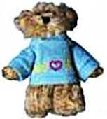 5063 God Loves You Stuffed Bear Keychain