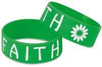 Faith Wide Silicone Bracelet Bands