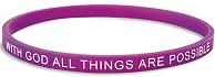 All Things Are Possible Bible Christian Silicone Bracelets 