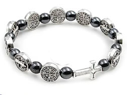 St. Benedict Bracelet with Saint Benedict Medal - Men's Catholic Bracelets